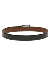 Load image into Gallery viewer, Teakwood Men's Premium Genuine Leather 2-in-1 Reversible Belt | Black &amp; Brown Crosshatch Textured Finish | Matte Black Vector Pin Buckle | Adjustable 35 mm Dress Belt for Formal, Casual, Office &amp; Business Wear
