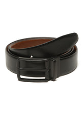 Load image into Gallery viewer, Teakwood Men's Premium Genuine Leather 2-in-1 Reversible Belt | Black &amp; Brown Crosshatch Textured Finish | Matte Black Vector Pin Buckle | Adjustable 35 mm Dress Belt for Formal, Casual, Office &amp; Business Wear
