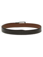 Load image into Gallery viewer, Teakwood Men's Premium Genuine Leather 2-in-1 Reversible Belt | Black &amp; Brown Natural Grain Leather Finish |Matte Black Classic Tapered Pin Buckle | Adjustable 35 mm Dress Belt for Formal, Casual, Office &amp; Business Wear
