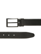 Load image into Gallery viewer, Teakwood Men's Premium Genuine Leather 2-in-1 Reversible Belt | Black &amp; Brown Natural Grain Leather Finish |Matte Black Classic Tapered Pin Buckle | Adjustable 35 mm Dress Belt for Formal, Casual, Office &amp; Business Wear
