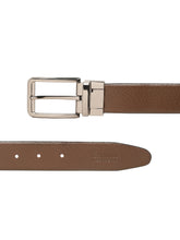Load image into Gallery viewer, Teakwood Men's Premium Genuine Leather 2-in-1 Reversible Belt | Black &amp; Brown Natural Grain Leather Finish | Nickel Black Classic Edge Pin Buckle | Adjustable 35 mm Dress Belt for Formal, Casual, Office &amp; Business Wear
