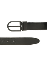 Load image into Gallery viewer, Teakwood Men's Premium Genuine Leather 2-in-1 Reversible Belt | Black &amp; Brown Crosshatch Textured Leather | Black Rectangular Pin Buckle | Adjustable 35 mm Dress Belt for Formal, Casual, Office &amp; Business Wear
