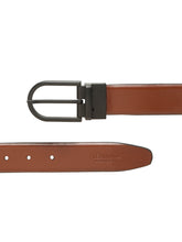 Load image into Gallery viewer, Teakwood Men's Premium Genuine Leather 2-in-1 Reversible Belt | Black &amp; Brown Crosshatch Textured Leather | Black Rectangular Pin Buckle | Adjustable 35 mm Dress Belt for Formal, Casual, Office &amp; Business Wear
