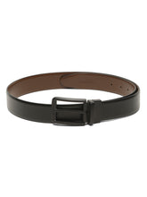 Load image into Gallery viewer, Teakwood Men's Premium Genuine Leather 2-in-1 Reversible Belt | Black &amp; Brown Natural Grain Leather Finish | Matte Black  Classic Edge Pin Buckle | Adjustable 35 mm Dress Belt for Formal, Casual, Office &amp; Business Wear
