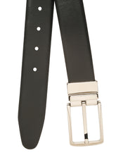 Load image into Gallery viewer, Teakwood Men's Premium Genuine Leather 2-in-1 Reversible Belt | Black &amp; Brown Natural Grain Leather Finish |Silver Vector Pin Buckle | Adjustable 35 mm Dress Belt for Formal, Casual, Office &amp; Business Wear
