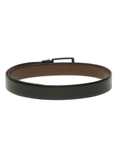 Load image into Gallery viewer, Teakwood Men's Premium Genuine Leather 2-in-1 Reversible Belt | Black &amp; Brown Natural Grain Leather Finish |Matte Black Classic Tapered Pin Buckle | Adjustable 35 mm Dress Belt for Formal, Casual, Office &amp; Business Wear
