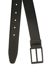 Load image into Gallery viewer, Teakwood Men's Premium Genuine Leather 2-in-1 Reversible Belt | Black &amp; Brown Natural Grain Leather Finish |Matte Black Classic Tapered Pin Buckle | Adjustable 35 mm Dress Belt for Formal, Casual, Office &amp; Business Wear
