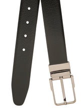Load image into Gallery viewer, Teakwood Men's Premium Genuine Leather 2-in-1 Reversible Belt | Black &amp; Brown Natural Grain Leather Finish /Nickel black  Classic Angular Pin Buckle | Adjustable 35 mm Dress Belt for Formal, Casual, Office &amp; Business Wear
