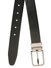 Load image into Gallery viewer, Teakwood Men's Premium Genuine Leather 2-in-1 Reversible Belt | Black &amp; Brown Pebble Grain Leather Finish | Nickel Black Radius Pin Buckle | Adjustable 35 mm Dress Belt for Formal, Casual, Office &amp; Business Wear
