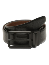 Load image into Gallery viewer, Teakwood Men's Premium Genuine Leather 2-in-1 Reversible Belt | Black &amp; Brown Natural Grain Leather Finish | Matte Black  Slim Frame Pin Buckle | Adjustable 35 mm Dress Belt for Formal, Casual, Office &amp; Business Wear
