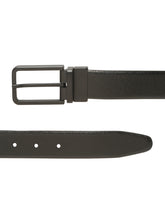 Load image into Gallery viewer, Teakwood Men's Premium Genuine Leather 2-in-1 Reversible Belt | Black &amp; Brown Natural Grain Leather Finish | Matte Black  Slim Frame Pin Buckle | Adjustable 35 mm Dress Belt for Formal, Casual, Office &amp; Business Wear
