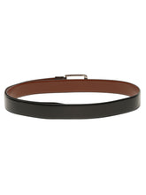 Load image into Gallery viewer, Teakwood Men's Premium Genuine Leather 2-in-1 Reversible Belt | Black &amp; Brown Natural Grain Leather Finish | Nickel Black Classic Edge Pin Buckle | Adjustable 35 mm Dress Belt for Formal, Casual, Office &amp; Business Wear
