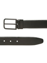 Load image into Gallery viewer, Teakwood Men's Premium Genuine Leather 2-in-1 Reversible Belt | Black &amp; Brown Natural Grain Leather Finish |Matte Black Radius Pin Buckle | Adjustable 35 mm Dress Belt for Formal, Casual, Office &amp; Business Wear
