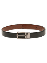 Load image into Gallery viewer, Teakwood Men's Premium Genuine Leather 2-in-1 Reversible Belt | Black &amp; Brown Natural Grain Leather Finish |Nickel Black Classic Tapered Pin Buckle | Adjustable 35 mm Dress Belt for Formal, Casual, Office &amp; Business Wear
