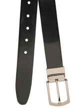 Load image into Gallery viewer, Teakwood Men's Premium Genuine Leather 2-in-1 Reversible Belt | Black &amp; Brown Natural Grain Leather Finish |Nickel Black Classic Tapered Pin Buckle | Adjustable 35 mm Dress Belt for Formal, Casual, Office &amp; Business Wear
