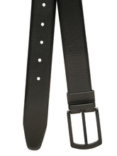 Load image into Gallery viewer, Teakwood Men's Premium Genuine Leather 2-in-1 Reversible Belt | Black &amp; Brown Natural Grain Leather Finish |Matte Black Classic Curved Pin Buckle | Adjustable 35 mm Dress Belt for Formal, Casual, Office &amp; Business Wear
