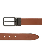 Load image into Gallery viewer, Teakwood Men's Premium Genuine Leather 2-in-1 Reversible Belt | Black &amp; Brown Natural Grain Leather Finish | Matte Black  Slim Frame Pin Buckle | Adjustable 35 mm Dress Belt for Formal, Casual, Office &amp; Business Wear
