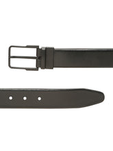Load image into Gallery viewer, Teakwood Men's Premium Genuine Leather 2-in-1 Reversible Belt | Black &amp; Brown Natural Grain Leather Finish |Matte  black   Classic Angular Pin Buckle | Adjustable 35 mm Dress Belt for Formal, Casual, Office &amp; Business Wear
