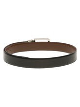 Load image into Gallery viewer, Teakwood Men's Premium Genuine Leather 2-in-1 Reversible Belt | Black &amp; Brown Pebble Grain Leather Finish | Silver Linear Pin Buckle | Adjustable 35 mm Dress Belt for Formal, Casual, Office &amp; Business Wear
