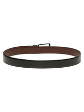 Load image into Gallery viewer, Teakwood Men's Premium Genuine Leather 2-in-1 Reversible Belt | Black &amp; Brown Natural Grain Leather Finish |Matte Black Classic Tapered Pin Buckle | Adjustable 35 mm Dress Belt for Formal, Casual, Office &amp; Business Wear
