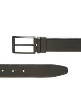 Load image into Gallery viewer, Teakwood Men's Premium Genuine Leather 2-in-1 Reversible Belt | Black &amp; Brown Natural Grain Leather Finish |Matte Black Classic Tapered Pin Buckle | Adjustable 35 mm Dress Belt for Formal, Casual, Office &amp; Business Wear
