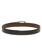Load image into Gallery viewer, Teakwood Men's Premium Genuine Leather 2-in-1 Reversible Belt | Black &amp; Brown Natural Grain Leather Finish |Linear Brushed Pin Buckle | Adjustable 35 mm Dress Belt for Formal, Casual, Office &amp; Business Wear
