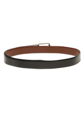 Load image into Gallery viewer, Teakwood Men's Premium Genuine Leather 2-in-1 Reversible Belt | Black &amp; Brown Fine Leather Finish | Nickel Black Refined Slim Frame Pin Buckle | Adjustable 35 mm Dress Belt for Formal, Casual, Office &amp; Business Wear
