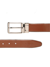 Load image into Gallery viewer, Teakwood Men's Premium Genuine Leather 2-in-1 Reversible Belt | Black &amp; Brown Fine Leather Finish | Nickel Black Refined Slim Frame Pin Buckle | Adjustable 35 mm Dress Belt for Formal, Casual, Office &amp; Business Wear
