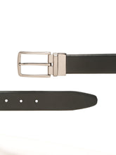Load image into Gallery viewer, Teakwood Men's Premium Genuine Leather 2-in-1 Reversible Belt | Black &amp; Brown Natural Grain Leather Finish |Nickle Black Vector Pin Buckle | Adjustable 35 mm Dress Belt for Formal, Casual, Office &amp; Business Wear
