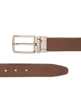 Load image into Gallery viewer, Teakwood Men's Premium Genuine Leather 2-in-1 Reversible Belt | Black &amp; Brown Natural Grain Leather Finish |Nickle Black Vector Pin Buckle | Adjustable 35 mm Dress Belt for Formal, Casual, Office &amp; Business Wear
