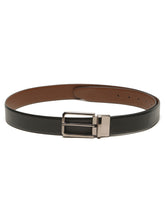 Load image into Gallery viewer, Teakwood Men's Premium Genuine Leather 2-in-1 Reversible Belt | Black &amp; Brown Natural Grain Leather Finish |Nickel  Black Slim Frame Pin Buckle | Adjustable 35 mm Dress Belt for Formal, Casual, Office &amp; Business Wear
