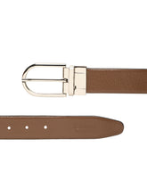 Load image into Gallery viewer, Teakwood Men's Premium Genuine Leather 2-in-1 Reversible Belt | Black &amp; Brown Crosshatch Textured Leather | Silver  Rectangular Pin Buckle | Adjustable 35 mm Dress Belt for Formal, Casual, Office &amp; Business Wear
