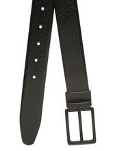 Load image into Gallery viewer, Teakwood Men's Premium Genuine Leather 2-in-1 Reversible Belt | Black &amp; Brown Pebble Grain Leather Finish | Matte Black Linear Pin Buckle | Adjustable 35 mm Dress Belt for Formal, Casual, Office &amp; Business Wear
