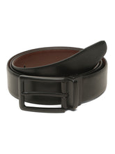 Load image into Gallery viewer, Teakwood Men's Premium Genuine Leather 2-in-1 Reversible Belt | Black &amp; Brown Natural Grain Leather Finish |Matte Black Linear Pin Buckle | Adjustable 35 mm Dress Belt for Formal, Casual, Office &amp; Business Wear
