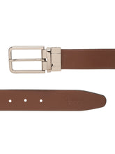 Load image into Gallery viewer, Teakwood Men's Premium Genuine Leather 2-in-1 Reversible Belt | Black &amp; Brown Natural Grain Leather Finish |Nickle Black Slim Frame Pin Buckle | Adjustable 35 mm Dress Belt for Formal, Casual, Office &amp; Business Wear
