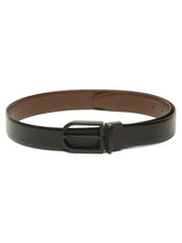 Load image into Gallery viewer, Teakwood Men's Premium Genuine Leather 2-in-1 Reversible Belt | Black &amp; Brown Crosshatch Textured Leather | Black Rectangular Pin Buckle | Adjustable 35 mm Dress Belt for Formal, Casual, Office &amp; Business Wear
