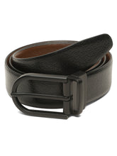 Load image into Gallery viewer, Teakwood Men's Premium Genuine Leather 2-in-1 Reversible Belt | Black &amp; Brown Crosshatch Textured Leather | Black Rectangular Pin Buckle | Adjustable 35 mm Dress Belt for Formal, Casual, Office &amp; Business Wear
