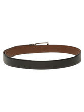 Load image into Gallery viewer, Teakwood Men's Premium Genuine Leather 2-in-1 Reversible Belt | Black &amp; Brown Crosshatch Textured Finish | Nickle Black Classic Curved Pin Buckle | Adjustable 35 mm Dress Belt for Formal, Casual, Office &amp; Business Wear
