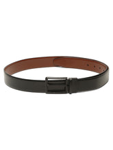 Load image into Gallery viewer, Teakwood Men's Premium Genuine Leather 2-in-1 Reversible Belt | Black &amp; Brown Fine Leather Finish | Matte Black Refined Slim Frame Pin Buckle | Adjustable 35 mm Dress Belt for Formal, Casual, Office &amp; Business Wear
