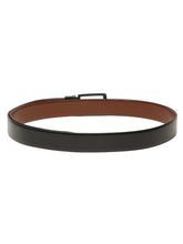 Load image into Gallery viewer, Teakwood Men's Premium Genuine Leather 2-in-1 Reversible Belt | Black &amp; Brown Fine Leather Finish | Matte Black Refined Slim Frame Pin Buckle | Adjustable 35 mm Dress Belt for Formal, Casual, Office &amp; Business Wear
