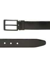 Load image into Gallery viewer, Teakwood Men's Premium Genuine Leather 2-in-1 Reversible Belt | Black &amp; Brown Fine Leather Finish | Matte Black Refined Slim Frame Pin Buckle | Adjustable 35 mm Dress Belt for Formal, Casual, Office &amp; Business Wear
