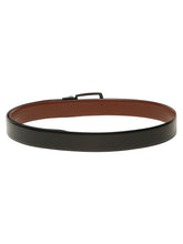 Load image into Gallery viewer, Teakwood Men's Premium Genuine Leather 2-in-1 Reversible Belt | Black &amp; Brown Fine Leather Finish | Matte Black Contour Pin Buckle | Adjustable 35 mm Dress Belt for Formal, Casual, Office &amp; Business Wear
