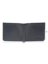 Load image into Gallery viewer, Men Black Leather Two Fold Wallet
