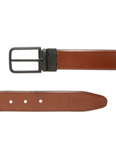 Load image into Gallery viewer, Teakwood Men's Premium Genuine Leather 2-in-1 Reversible Belt | Black &amp; Brown Fine Leather Finish | Matte Black Radius Pin Buckle | Adjustable 35 mm Dress Belt for Formal, Casual, Office &amp; Business Wear

