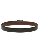 Load image into Gallery viewer, Teakwood Men's Premium Genuine Leather 2-in-1 Reversible Belt | Black &amp; Brown Natural Grain Leather Finish |Matte Black Refined Slim Frame Pin Buckle | Adjustable 35 mm Dress Belt for Formal, Casual, Office &amp; Business Wear
