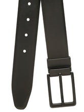 Load image into Gallery viewer, Teakwood Men's Premium Genuine Leather 2-in-1 Reversible Belt | Black &amp; Brown Natural Grain Leather Finish |Matte Black Refined Slim Frame Pin Buckle | Adjustable 35 mm Dress Belt for Formal, Casual, Office &amp; Business Wear
