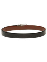 Load image into Gallery viewer, Teakwood Men's Premium Genuine Leather 2-in-1 Reversible Belt | Black &amp; Brown Natural Grain Leather Finish |Nickel black   Classic Angular Pin Buckle | Adjustable 35 mm Dress Belt for Formal, Casual, Office &amp; Business Wear
