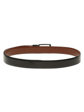 Load image into Gallery viewer, Teakwood Men's Premium Genuine Leather 2-in-1 Reversible Belt | Black &amp; Brown Natural Grain Leather Finish |Matte Black Classic Tapered Pin Buckle | Adjustable 35 mm Dress Belt for Formal, Casual, Office &amp; Business Wear
