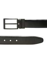 Load image into Gallery viewer, Teakwood Men's Premium Genuine Leather 2-in-1 Reversible Belt | Black &amp; Brown Natural Grain Leather Finish |Matte Black Classic Tapered Pin Buckle | Adjustable 35 mm Dress Belt for Formal, Casual, Office &amp; Business Wear

