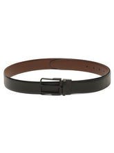 Load image into Gallery viewer, Teakwood Men's Premium Genuine Leather 2-in-1 Reversible Belt | Black &amp; Brown Natural Grain Leather Finish |Matte Black Classic Angular Pin Buckle | Adjustable 35 mm Dress Belt for Formal, Casual, Office &amp; Business Wear
